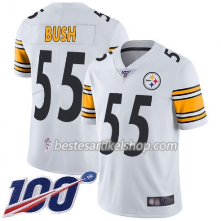 Herren Pittsburgh Steelers Trikot Devin Bush 55 Nike Weiß 100th